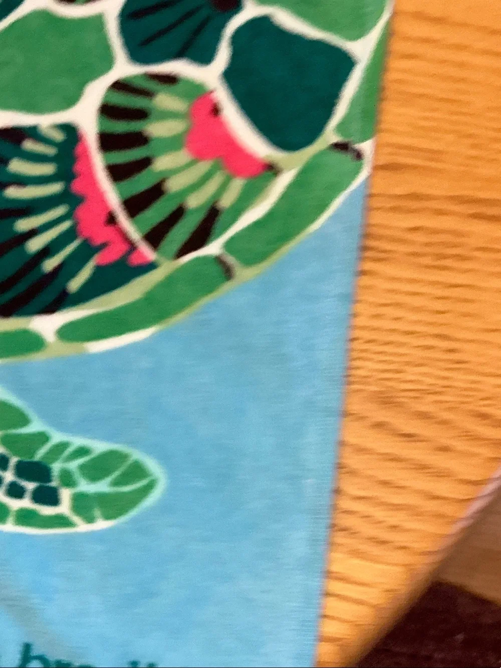 Vera Bradley Sea Turtle Beach Towel in Aqua, Green & Pink